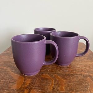 Pfaltzgraff Terrace Plum coffee mugs x 3